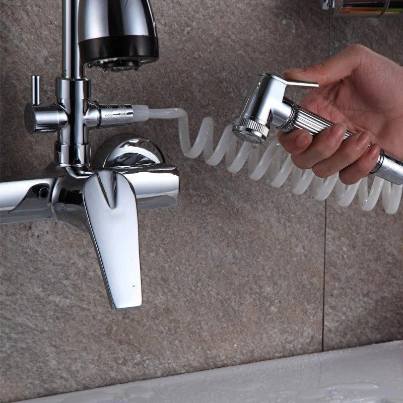 Multi-function Wall Mount Hot And Cold Kitchen Tap With Hand Spray -Bathlova