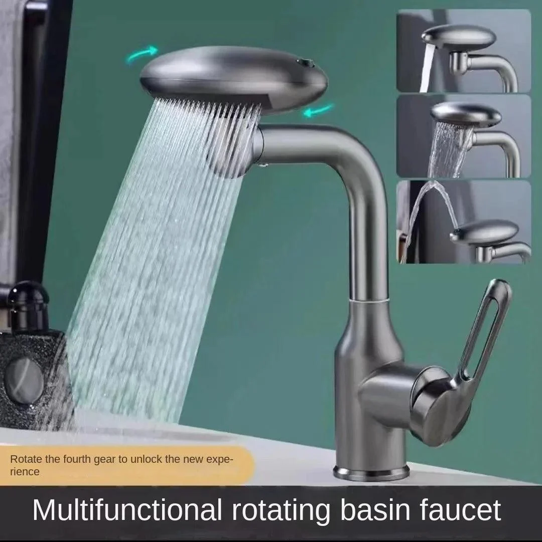 Multi Functional Waterfall Basin Tap 4 Modes Stream Sprayer Tap -Bathlova