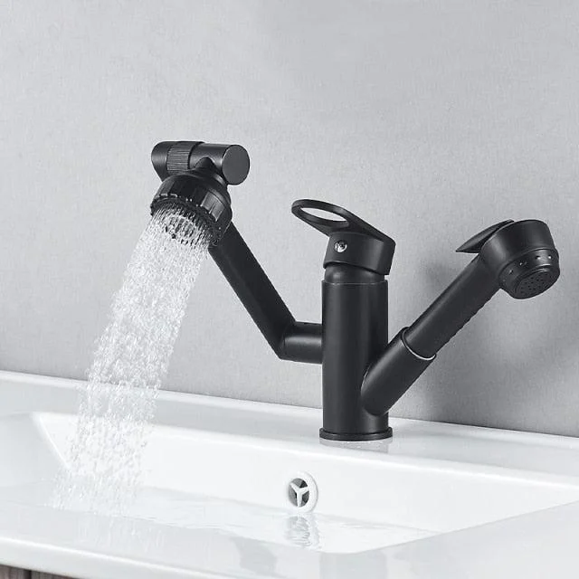 Multifunction Bathroom Sink Tap Water Mixer Crane Deck Mount Taps -Bathlova