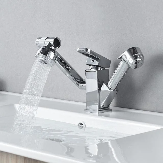 Multifunction Bathroom Sink Tap Water Mixer Crane Deck Mount Taps -Bathlova