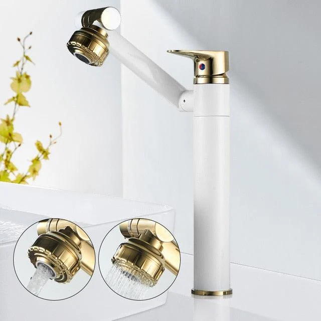 Multifunction Sink Tap Hot Cold Water Mixer Crane Deck Mounted Tap -Bathlova