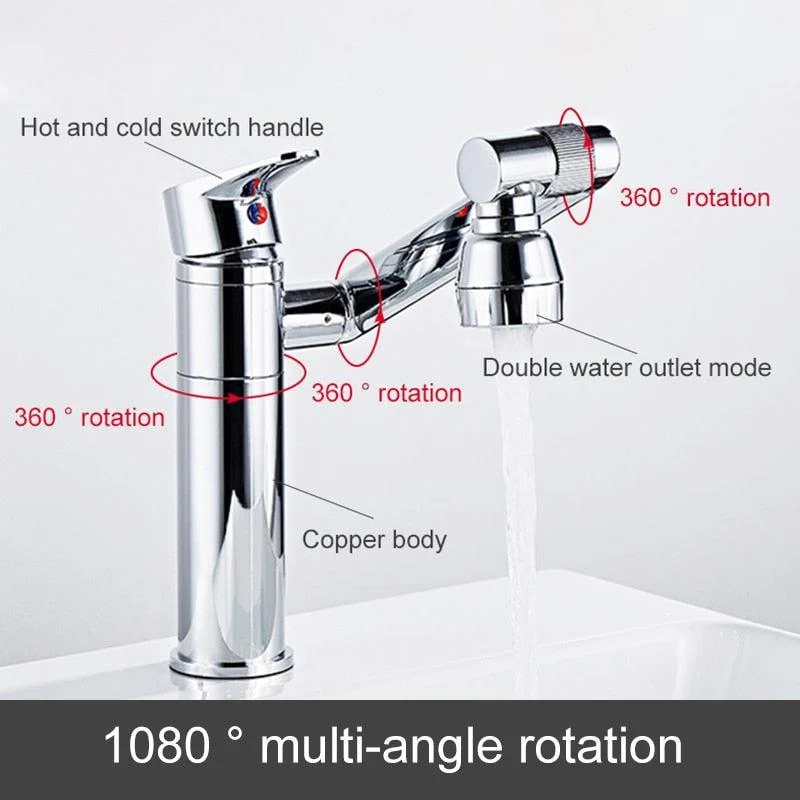 Multifunction Sink Tap Hot Cold Water Mixer Crane Deck Mounted Tap -Bathlova