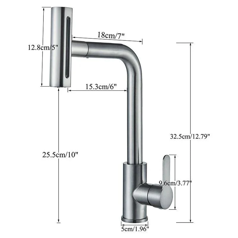 Multifunctional Waterfall Sink Mixer Tap Pull Out Kitchen Sink Tap -Bathlova