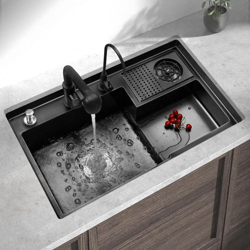 Nano Stepped Sink Stainless Steel Vegetable Wash Basin High Sink -Bathlova