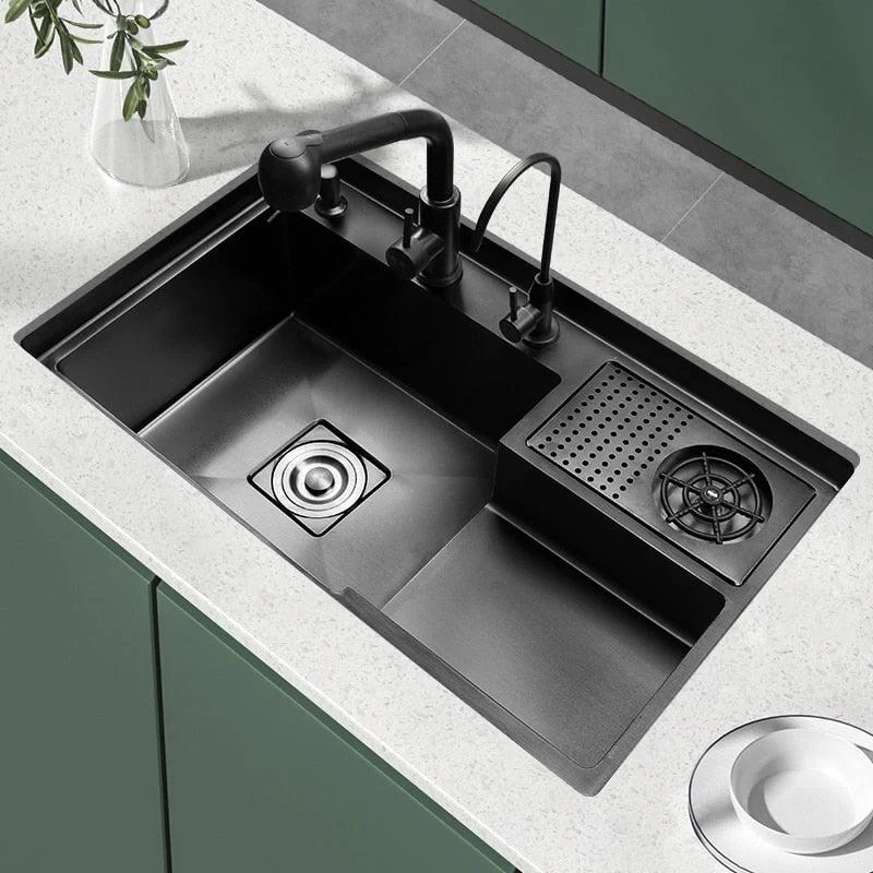 Nano Stepped Sink Stainless Steel Vegetable Wash Basin High Sink -Bathlova