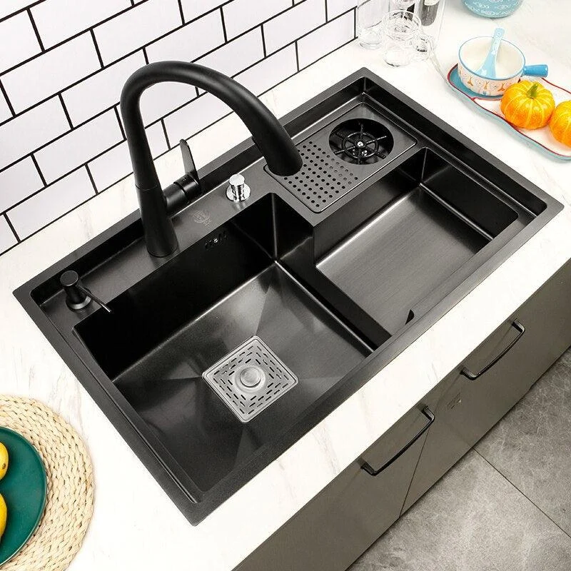 Nano Stepped Sink Stainless Steel Vegetable Wash Basin High Sink -Bathlova