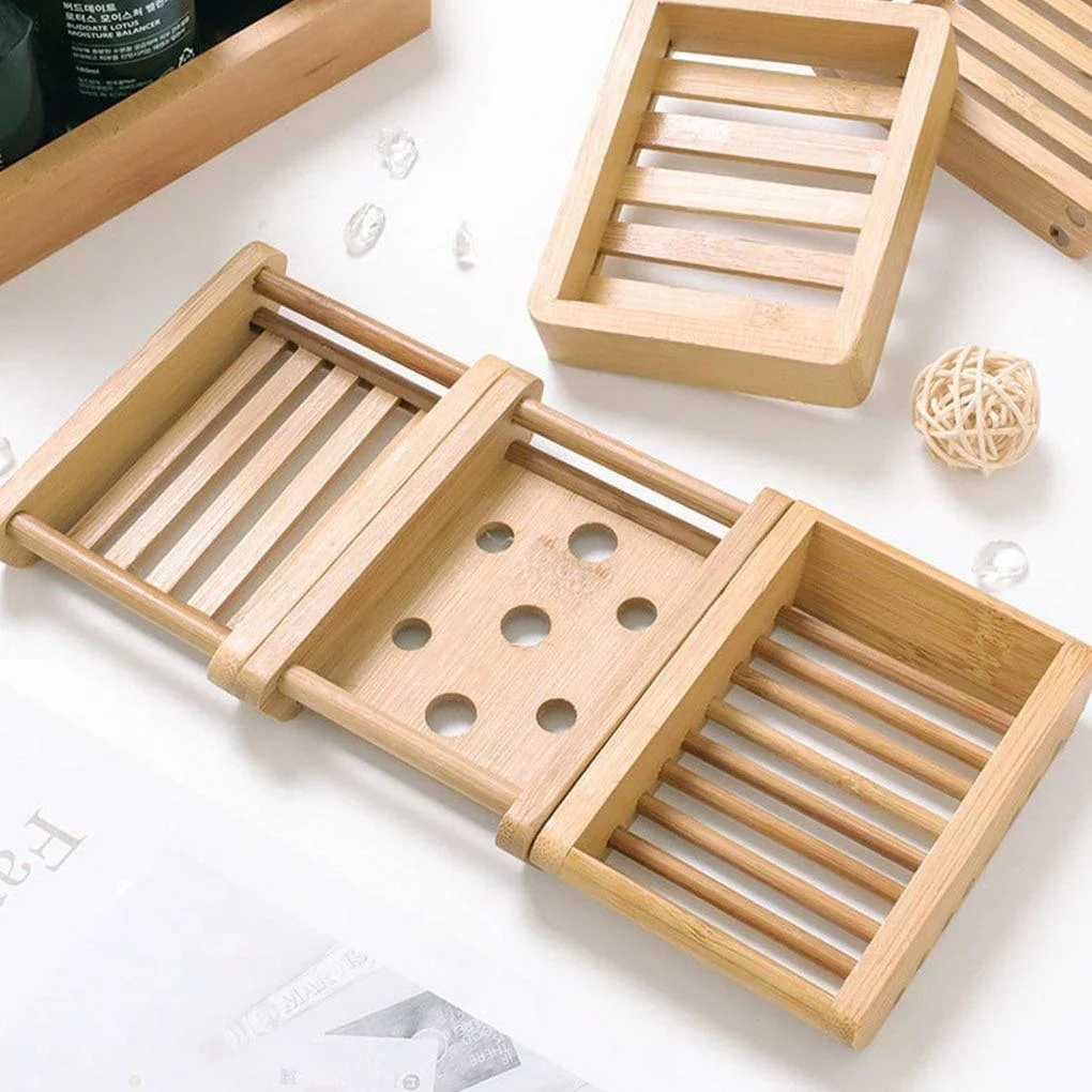 Natural Bamboo Soap Dish -Bathlova