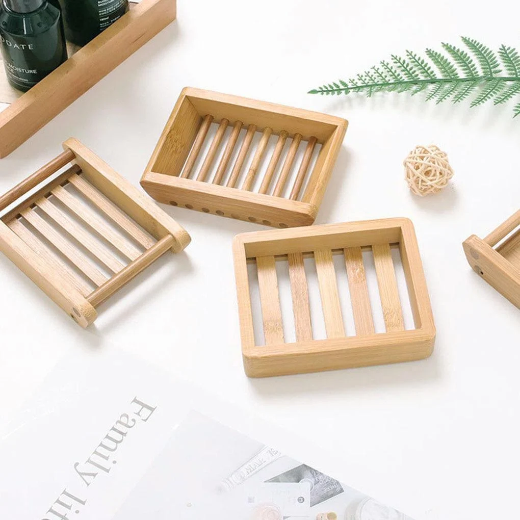 Natural Bamboo Soap Dish -Bathlova