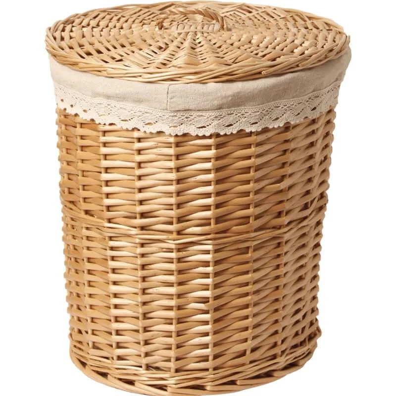 Natural Wicker Laundry Hamper -Bathlova