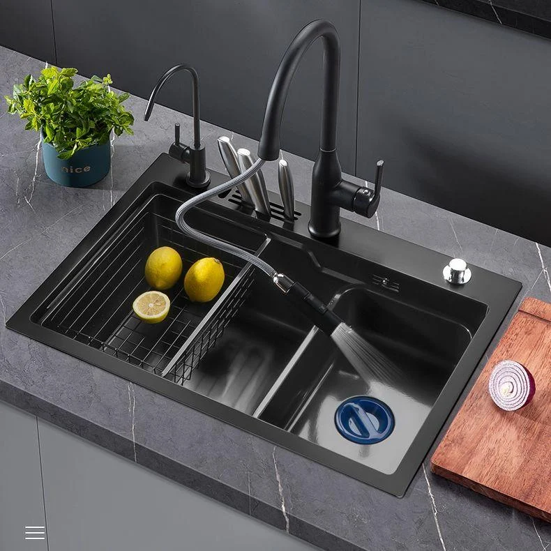 Noise-cancelling Design Kitchen Sink Stainless Steel Drop-In Kitchen Sink -Bathlova