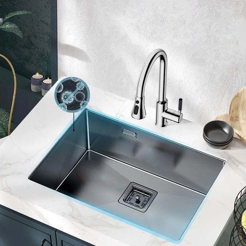 Noise-cancelling Design Kitchen Sink Stainless Steel Undermount Rectangle Kitchen Sink -Bathlova