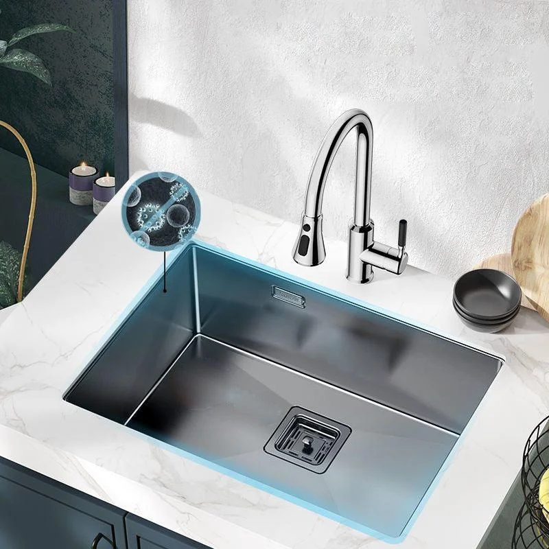 Noise-cancelling Design Kitchen Sink Stainless Steel Undermount Rectangle Kitchen Sink -Bathlova