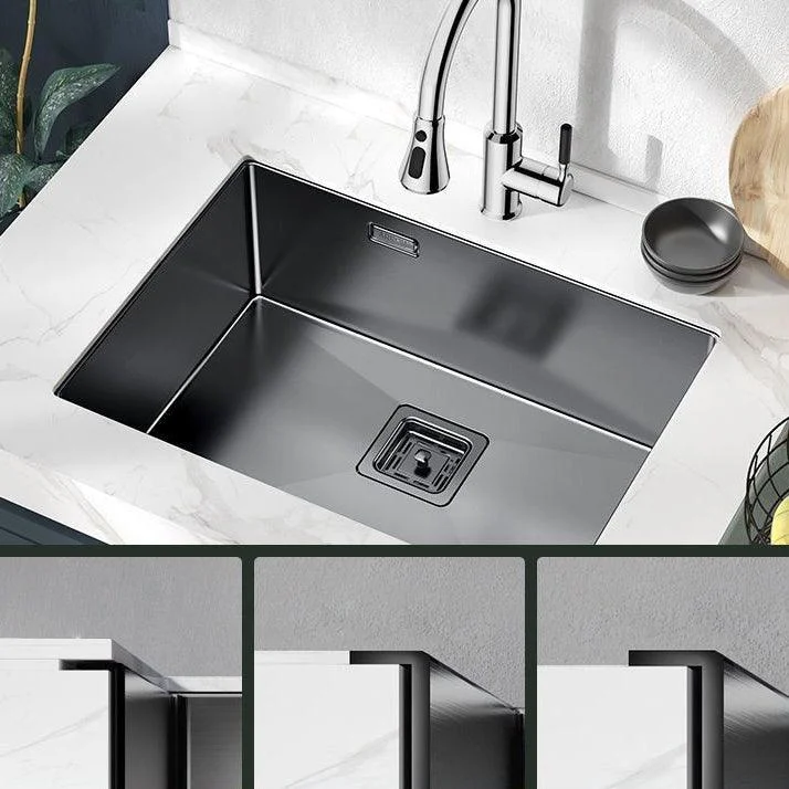 Noise-cancelling Design Kitchen Sink Stainless Steel Undermount Rectangle Kitchen Sink -Bathlova