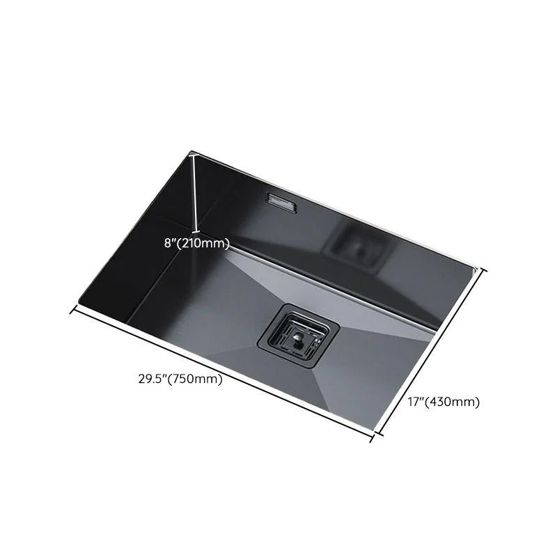 Noise-cancelling Design Kitchen Sink Stainless Steel Undermount Rectangle Kitchen Sink -Bathlova