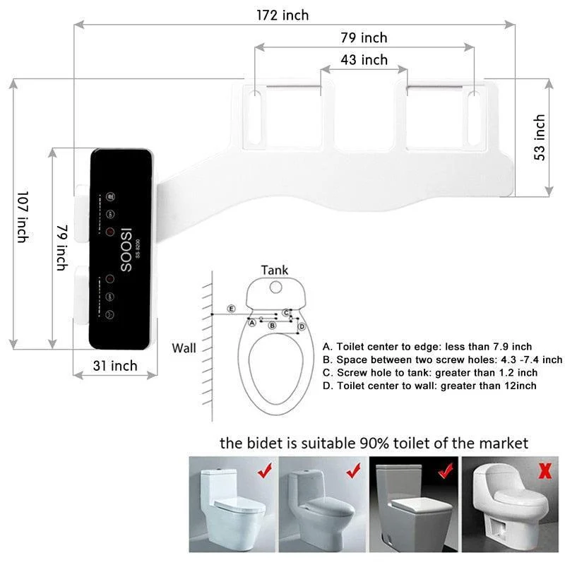 Non-Electric Mechanical Bathroom Washing Dual Nozzle Sprinkler -Bathlova