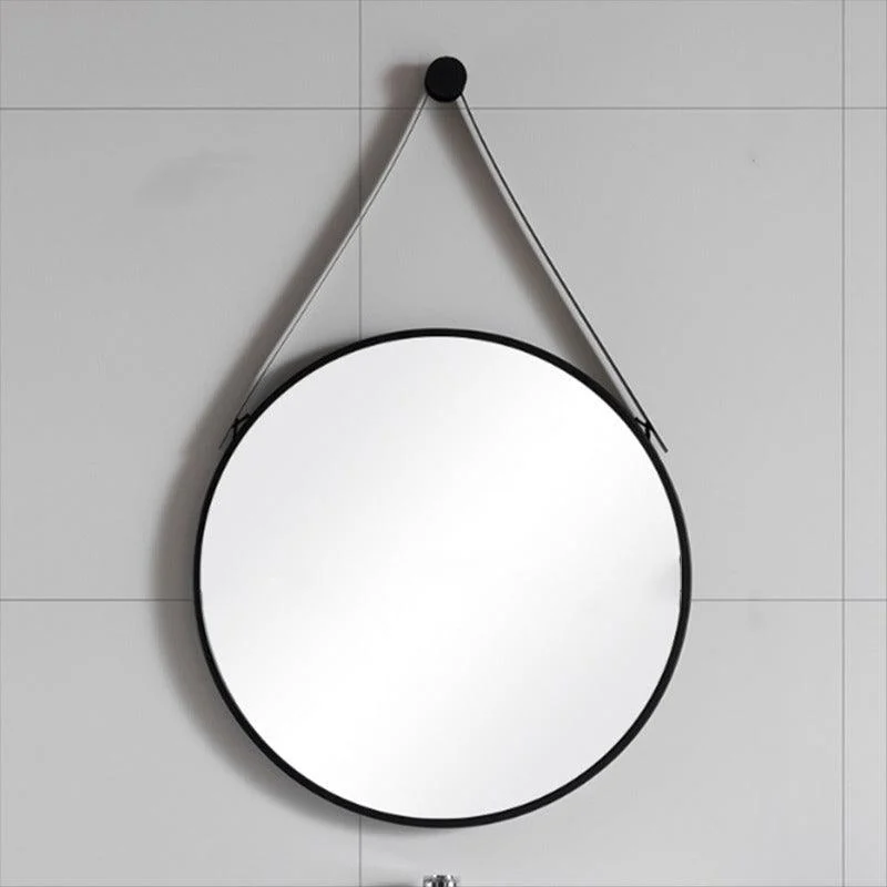 Nordic Bathroom Mirror Round Wall Mounted Mirror Hanging Ornament -Bathlova