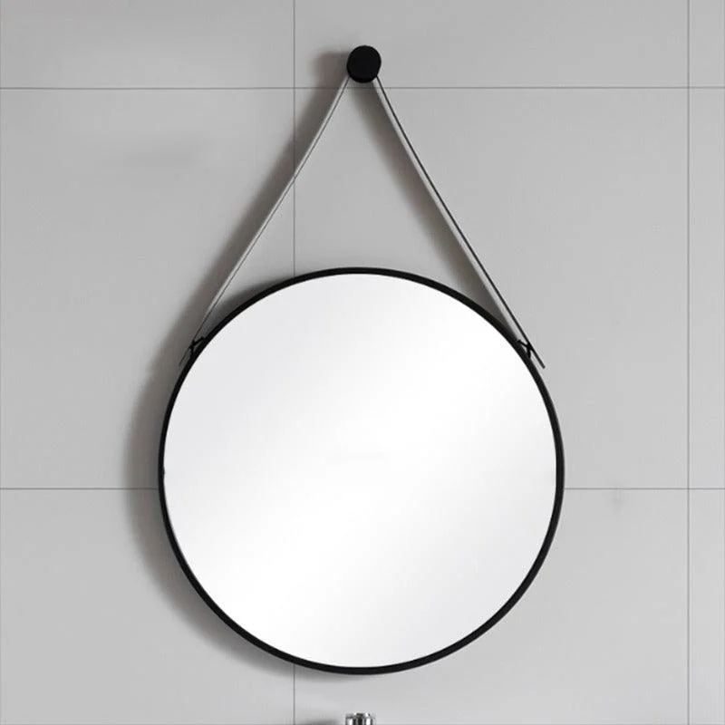 Nordic Bathroom Mirror Round Wall Mounted Mirror Hanging Ornament -Bathlova