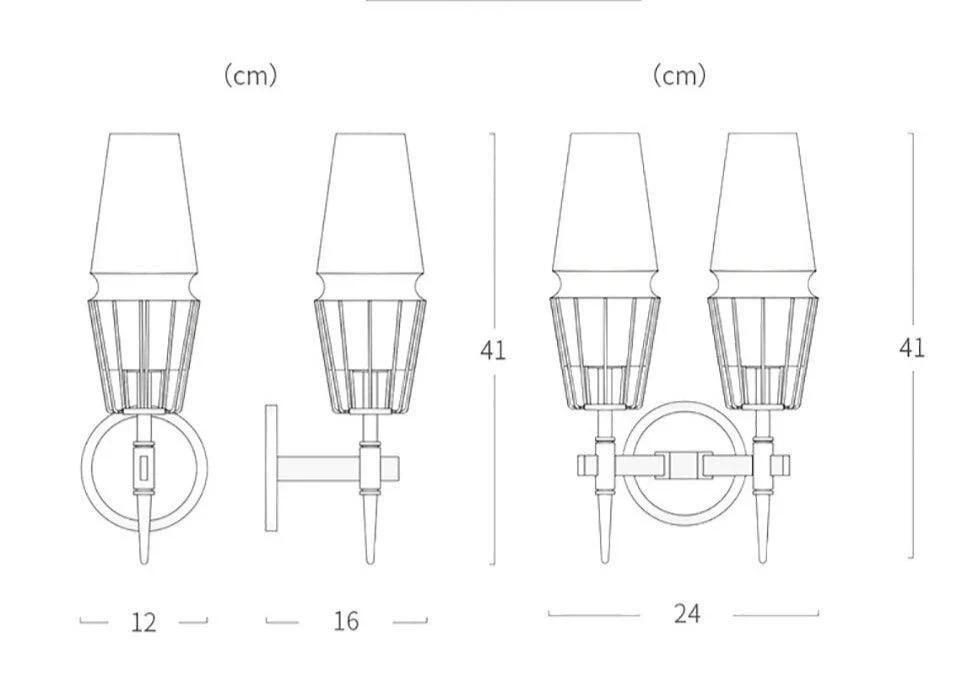 Nordic Brass Wall Lamp -Bathlova