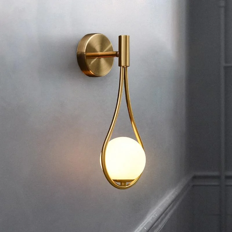 Nordic Glass Globe Wall Light -Bathlova