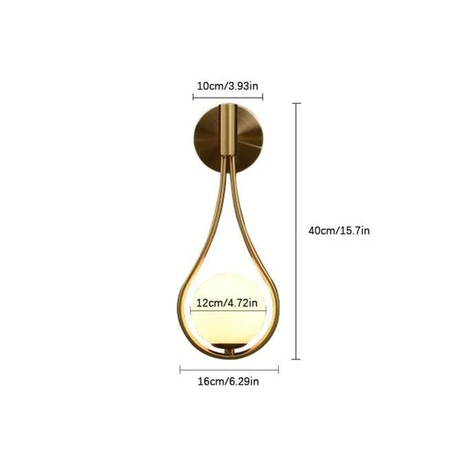 Nordic Glass Globe Wall Light -Bathlova