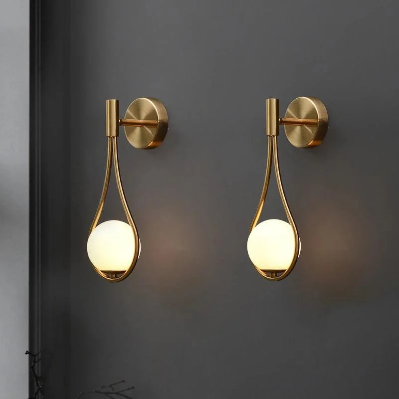 Nordic Glass Globe Wall Light -Bathlova