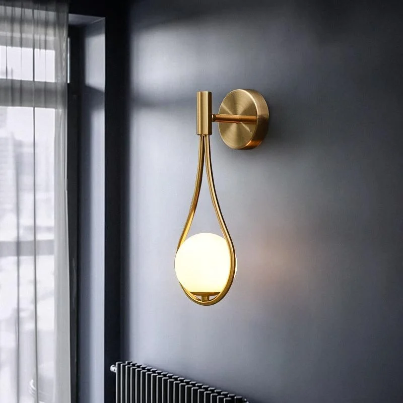 Nordic Glass Globe Wall Light -Bathlova