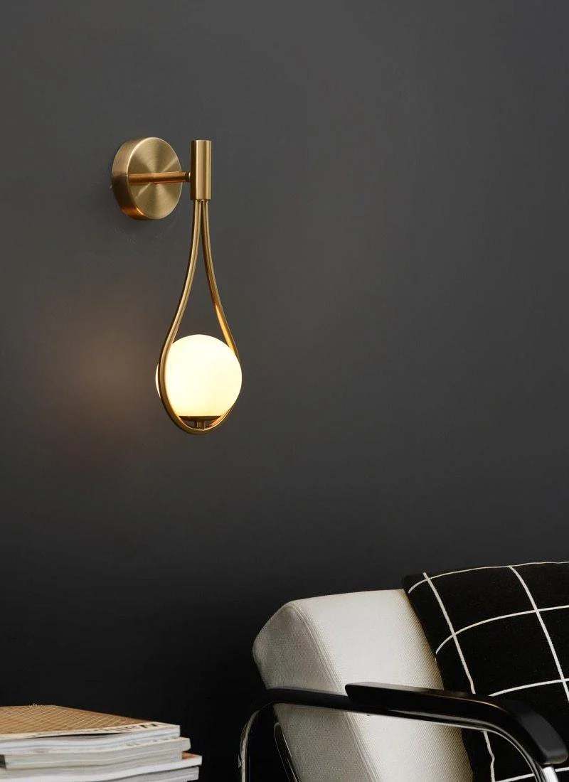 Nordic Glass Globe Wall Light -Bathlova