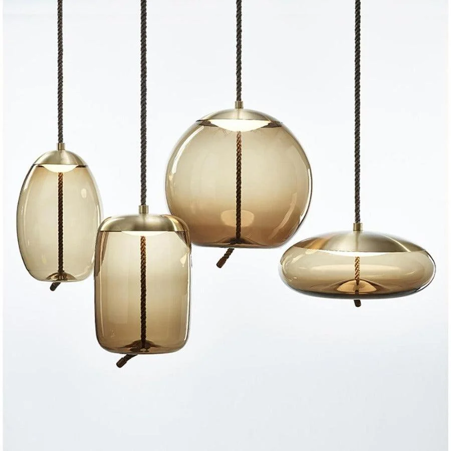 Nordic Rope & Glass Pendant Lights -Bathlova