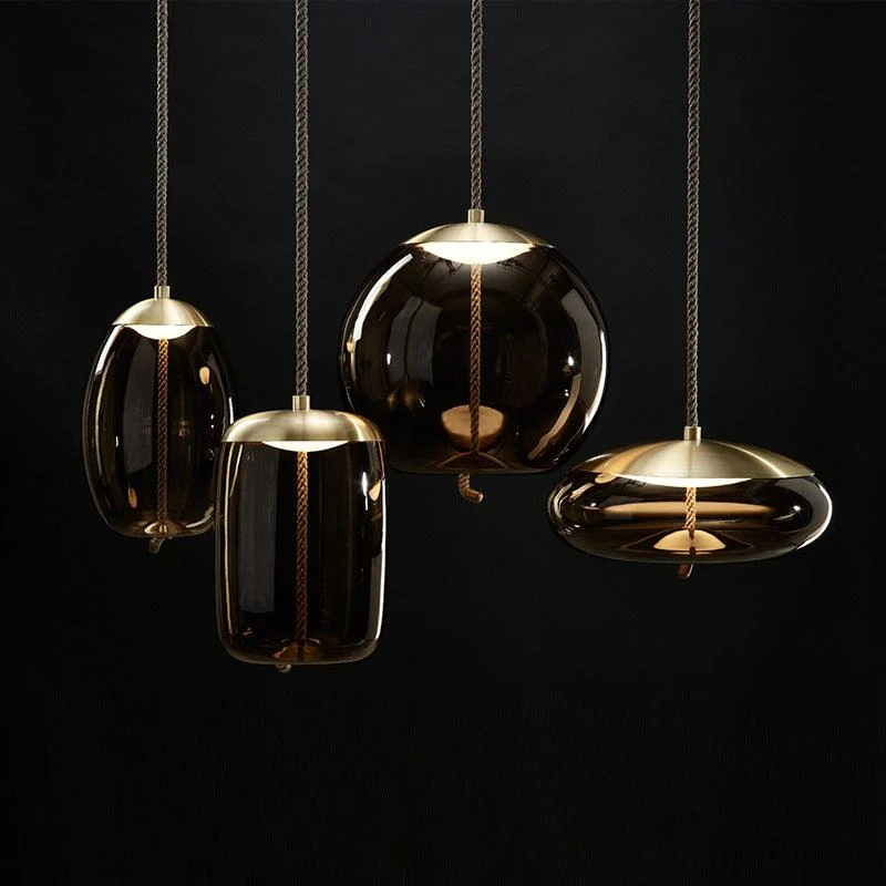 Nordic Rope & Glass Pendant Lights -Bathlova