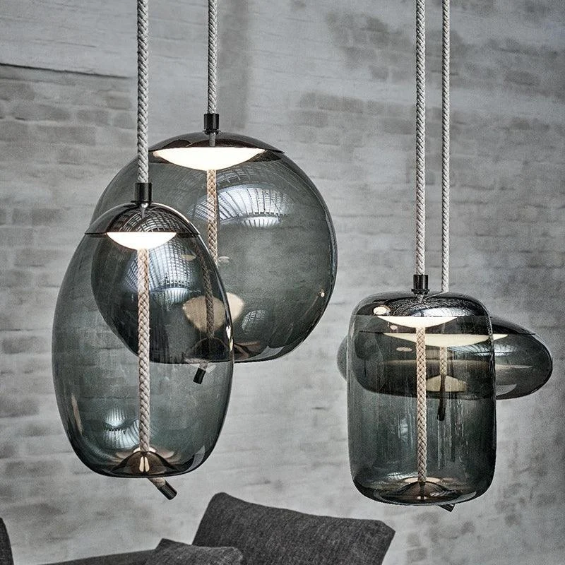 Nordic Rope & Glass Pendant Lights -Bathlova