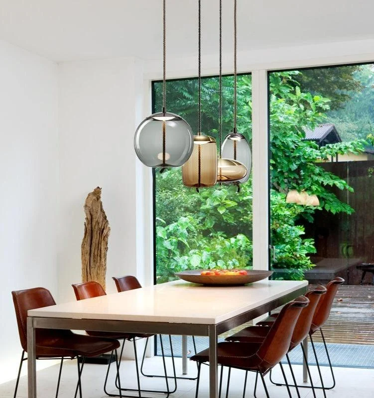 Nordic Rope & Glass Pendant Lights -Bathlova