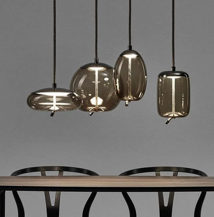 Nordic Rope & Glass Pendant Lights -Bathlova