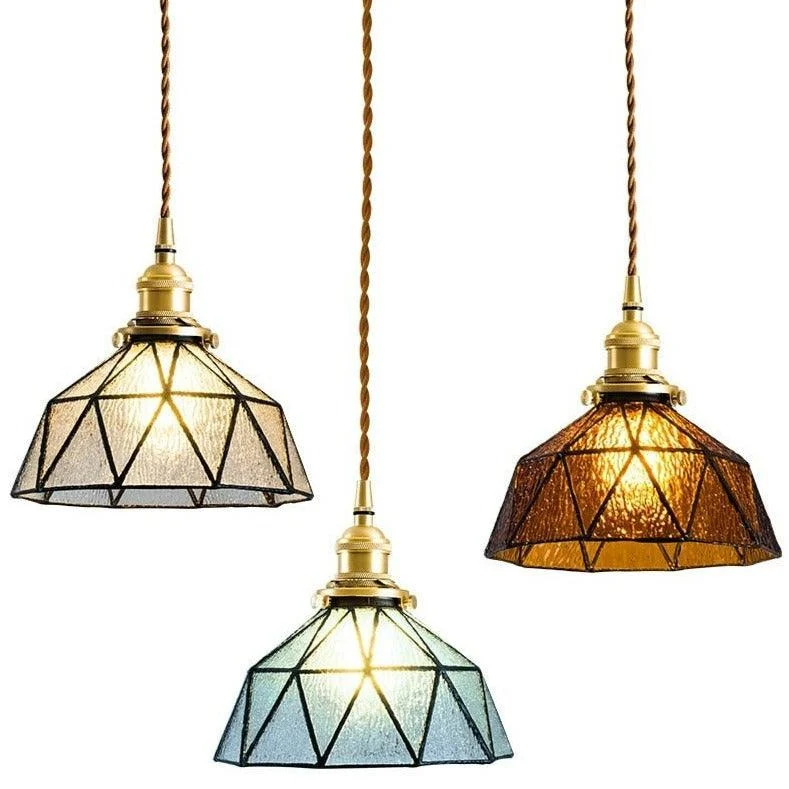 Nordic Stained Glass Pendant Lights -Bathlova