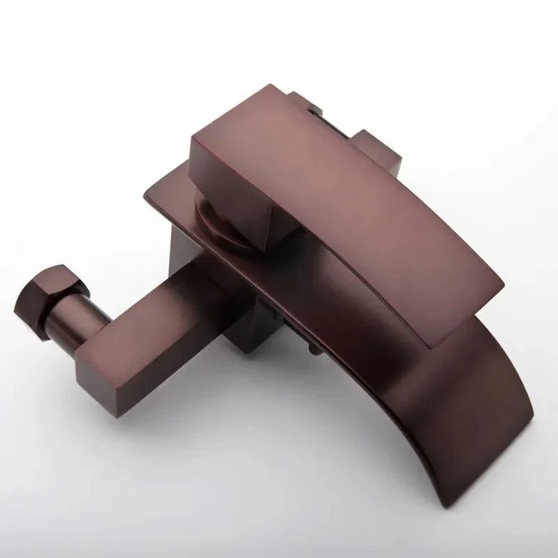 Oil-Rubbed Bronze Wall-Mount Waterfall Bathtub Tap with Handshower -Bathlova