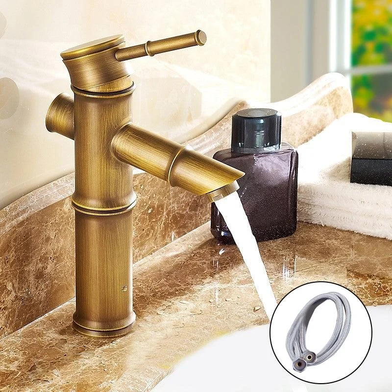 One Hole Tap Country Vessel Sink Bathroom Tap with Single Lever Handle -Bathlova