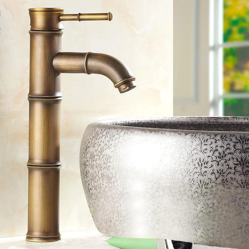 One Hole Tap Country Vessel Sink Bathroom Tap with Single Lever Handle -Bathlova