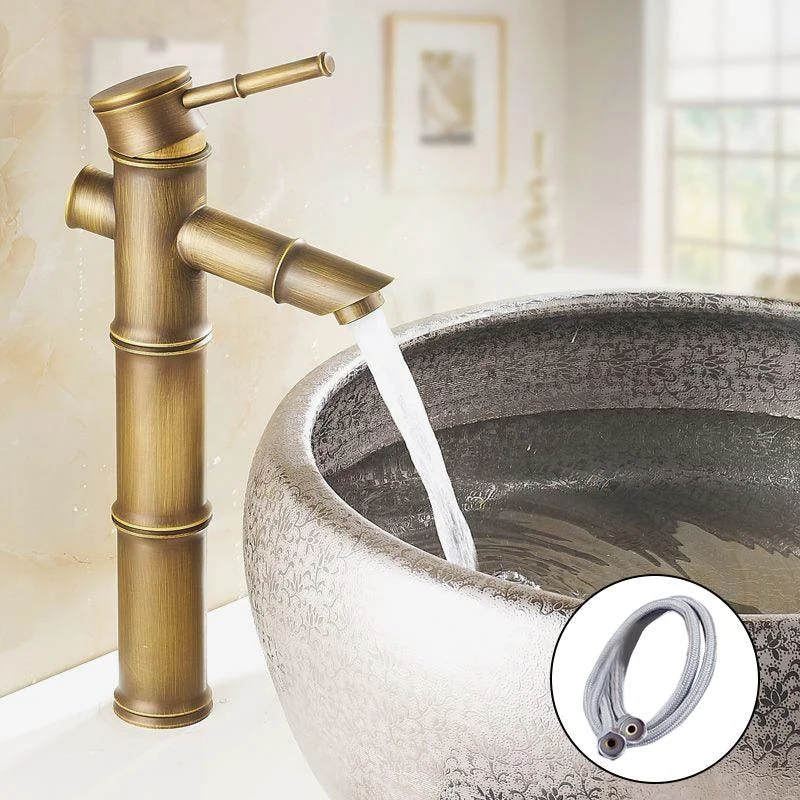 One Hole Tap Country Vessel Sink Bathroom Tap with Single Lever Handle -Bathlova