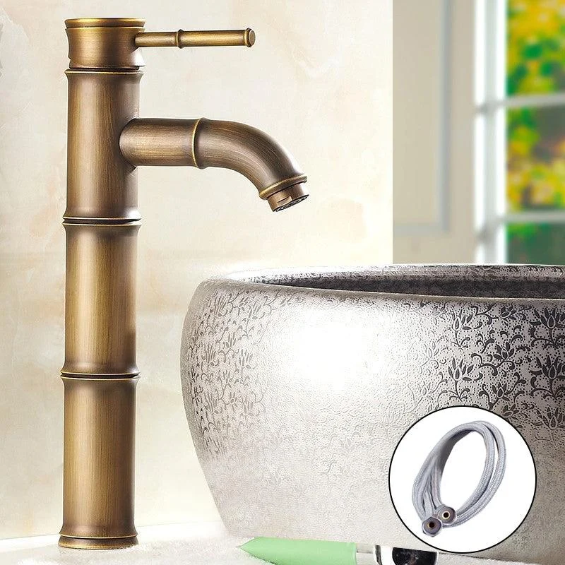 One Hole Tap Country Vessel Sink Bathroom Tap with Single Lever Handle -Bathlova