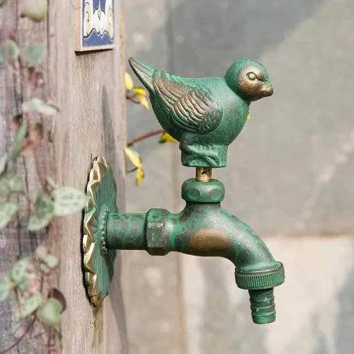 Outdoor Garden Tap Wall Mount Solid Decorative Antique Tap -Bathlova