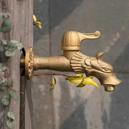 Outdoor Garden Tap Wall Mount Solid Decorative Antique Tap -Bathlova