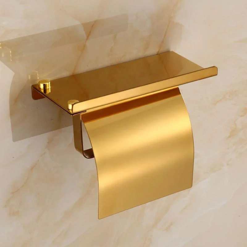 Paper Holder Gold Tissue Paper Holder Stainless Steel Rose Gold -Bathlova