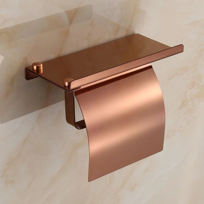 Paper Holder Gold Tissue Paper Holder Stainless Steel Rose Gold -Bathlova