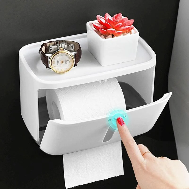 Paper Towel Tissue Box Dispenser Wall Mounted Paper Towel Holder -Bathlova