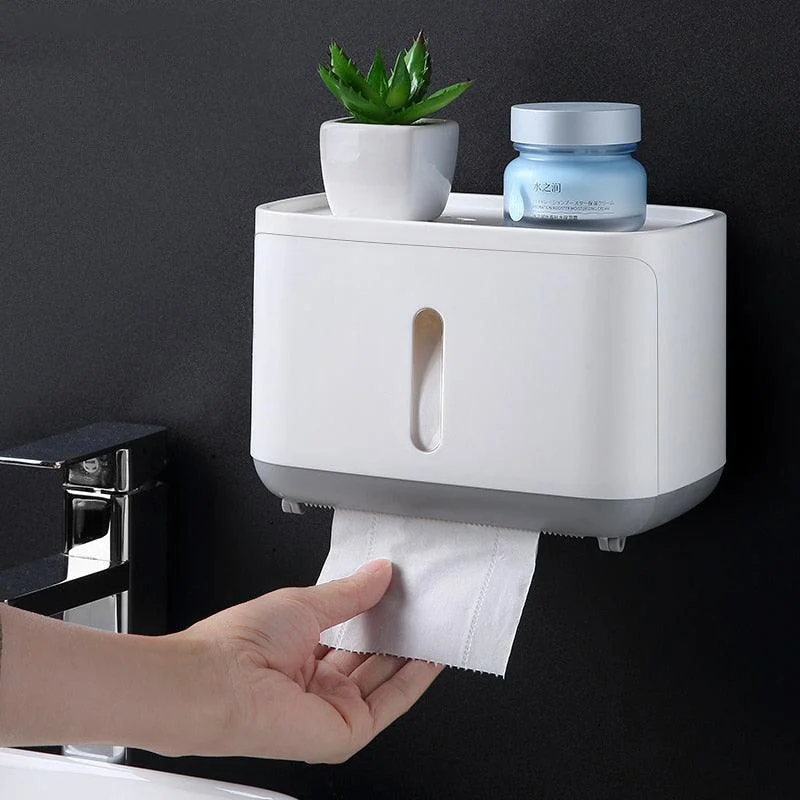 Paper Towel Tissue Box Dispenser Wall Mounted Paper Towel Holder -Bathlova