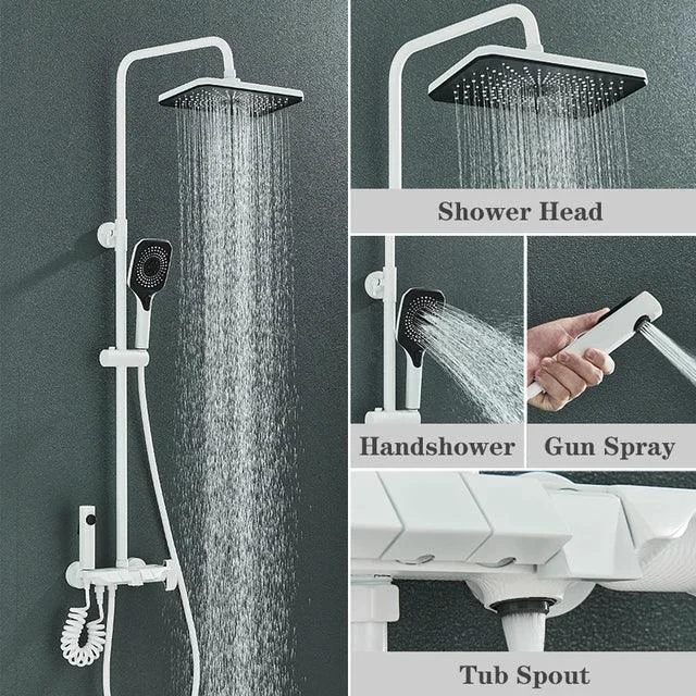 Piano Digital Shower Set Brass Bathroom Tap Rainfall Shower System -Bathlova