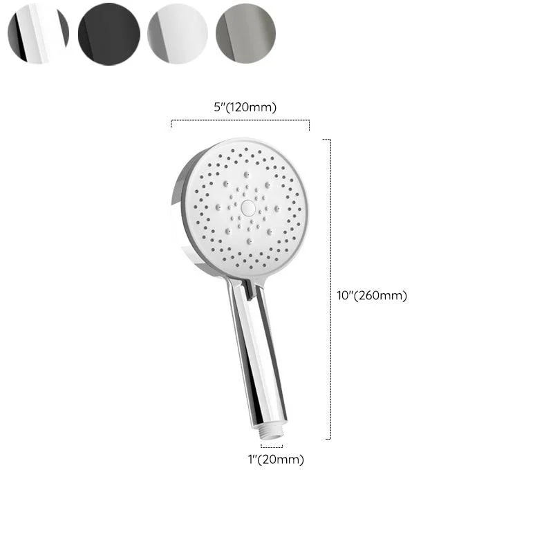 Plastic Hand Shower Round Handheld Shower Head with Adjustable Spray Pattern -Bathlova