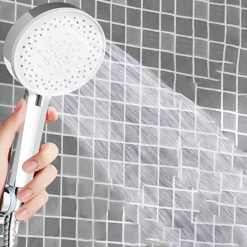 Plastic Hand Shower Round Handheld Shower Head with Adjustable Spray Pattern -Bathlova