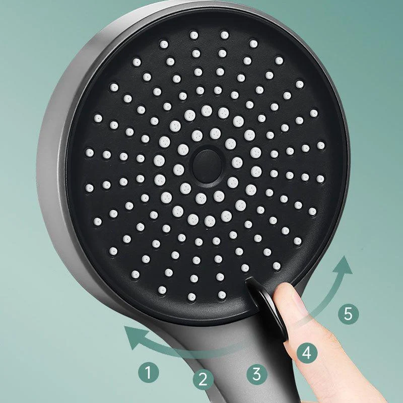 Plastic Hand Shower Round Handheld Shower Head with Self-Cleaning -Bathlova