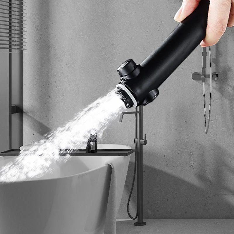 Plastic Handheld Shower Head Bathroom Adjustable Spray Pattern Shower Head -Bathlova