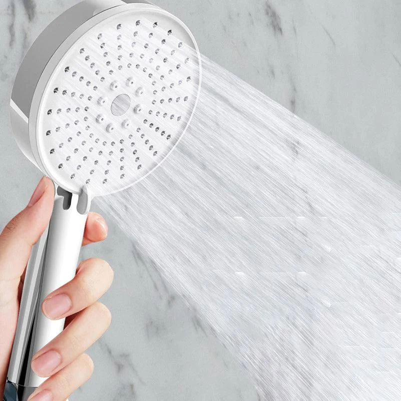 Plastic Handheld Shower Head Round Hand Shower with Self-Cleaning -Bathlova